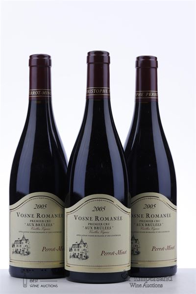 VOSNE ROMANEE AUX BRULEES VIEILLES VIGNES 2005 - Perrot-Minot - 3 Bottles