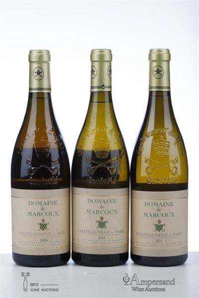 MIXED CHATEAUNEUF DU PAPE BLANC MARCOUX 2006+2010+201 - Domaine de Marcoux - 3 Bottles