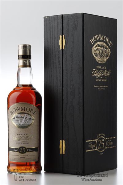 BOWMORE 25 Y  - old bottling - Big Black Box - 1 Bottle - Oc 1