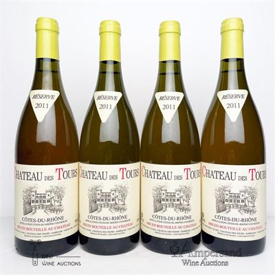 COTES DU RHONE RESERVE BLANC 2011 - Domaine des Tours (E. Reynaud) - 4 Bottles