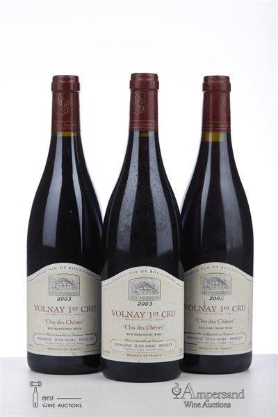 VOLNAY CLOS DES CHENES 2003 - Jean Marc Bouley - 3 Bottles