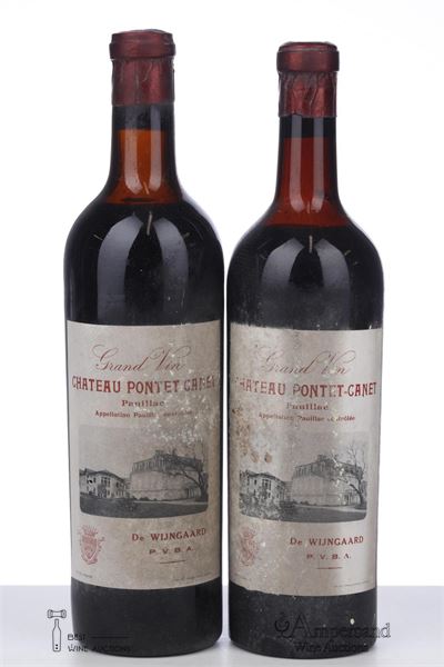 PONTET CANET 1950 - Mb - De Wijngaard Pvda - 2 Bottles