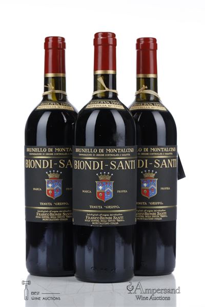 BRUNELLO DI MONTALCINO RISERVA IL GREPPO 1995 - Biondi Santi - 3 Bottles