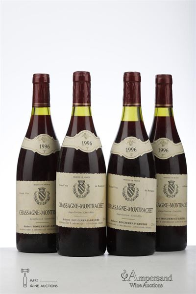CHASSAGNE MONTRACHET ROUGE 1996 - Hubert Bouzereau Gruere - 4 Bottles