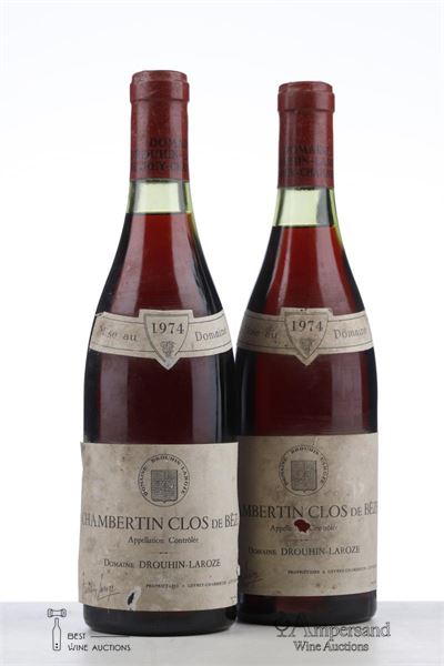 CHAMBERTIN CLOS DE BEZE 1974 - Drouhin Laroze - 2 Bottles