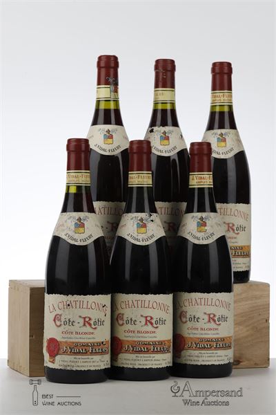 COTE ROTIE COTE BLONDE LA CHATILLONNE 1995 - Vidal Fleury - 6 Bottles