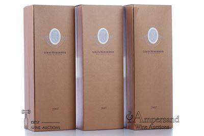 CRISTAL ROEDERER ROSE 2007 - Louis Roederer - 3 Bottles - Oc 1