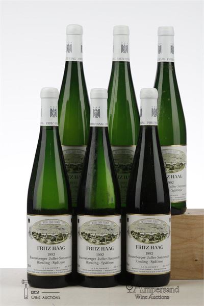 BRAUNEBERGER JUFFER SONNENUHR RIESLING SPATLESE 1992 - Fritz Haag - 6 Bottles