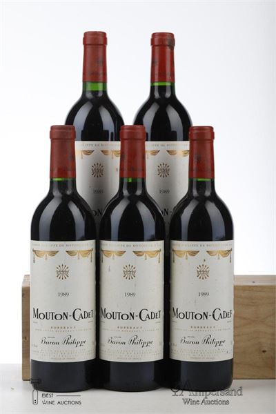 MOUTON CADET 1989 - Mc - 5 Bottles