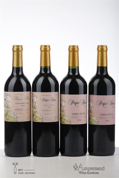 MIXED CLOS SYRAH LEONE 1998 +2004+2006+2008 - Peyre Rose  - 4 Bottles
