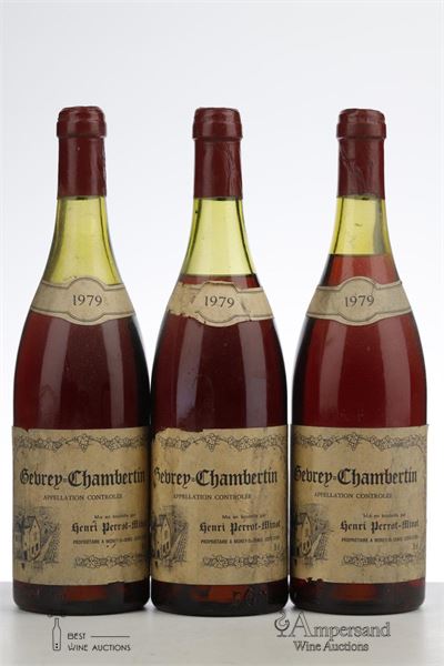 GEVREY CHAMBERTIN 1979 - Henri Perrot Minot - 3 Bottles