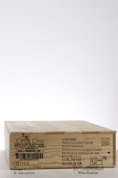OPUS ONE 2015 - Mondavi/Rothschild - 6 Bottles - Owc 6