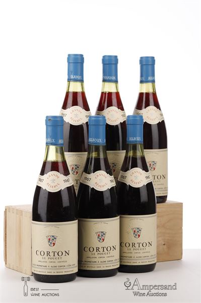 CORTON LE POUGET GRANDE RESERVE 1967 - Aujoux - 6 Bottles - Oc 6