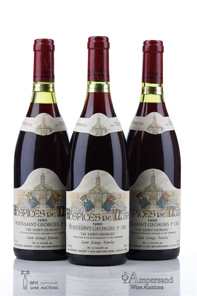 HOSPICES DE NUITS NUITS ST GEORGES LES ST GEORGES CUVEE FAIVELEY 1990 - Faiveley - 3 Bottles