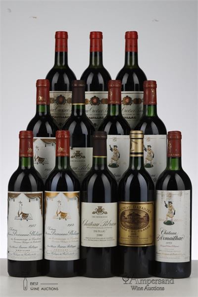 LOT BORDEAUX PAUILLAC MIXED - Mc - 12 Bottles