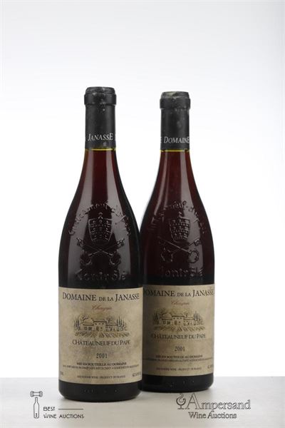 CHATEAUNEUF DU PAPE DOMAINE DE LA JANASSE CUVEE CHAUPIN 2001 - Aime Sabon - 2 Bottles