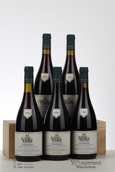 POMMARD LES PEZEROLLES 1996 - Domaine du Chateau de Puligny Montrachet - 5 Bottles