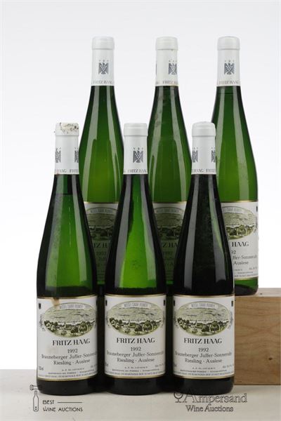 BRAUNEBERGER JUFFER SONNENUHR RIESLING AUSLESE 1992 - Fritz Haag - 6 Bottles