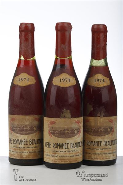 VOSNE ROMANEE BEAUMONTS 1974 - Charles Noellat - 3 Bottles