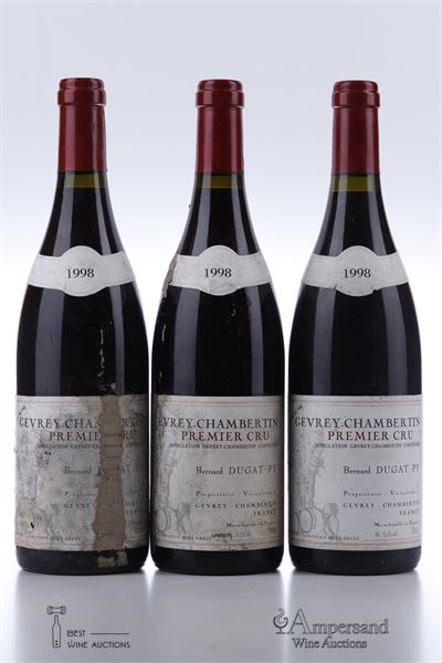 GEVREY CHAMBERTIN 1 ER CRU 1998 - Bernard Dugat Py - 3 Bottles