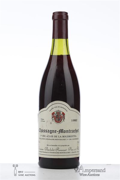 CHASSAGNE MONTRACHET ROUGE CLOS DE LA BOUDRIOTTE 1992 - Bachelet Ramonet - 1 Bottle