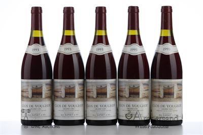 CLOS VOUGEOT 1993 - Jean Raphet - 5 Bottles