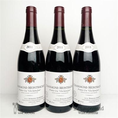 CHASSAGNE MONTRACHET ROUGE CLOS ST JEAN 2011 - Ramonet - 3 Bottles