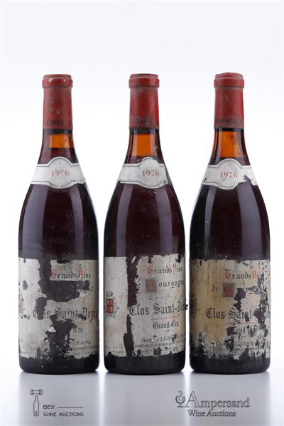 CLOS ST DENIS 1976 - Georges Lignier - Caves Dessilly - 3 Bottles
