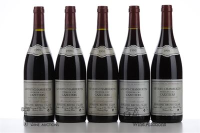 GEVREY CHAMBERTIN CAZETIERS 1993 - Bruno Clair - 10 Bottles