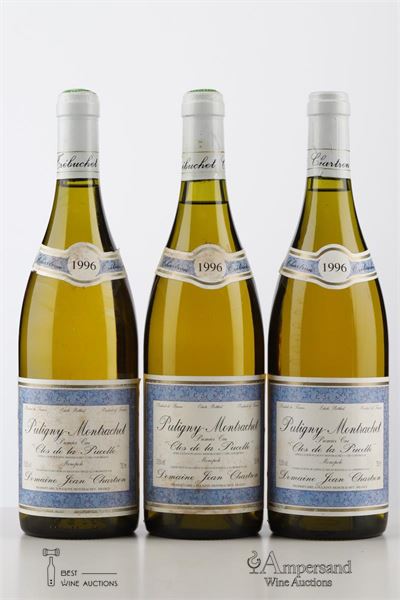 PULIGNY MONTRACHET CLOS DE LA PUCELLE 1996 - Jean Chartron - 3 Bottles