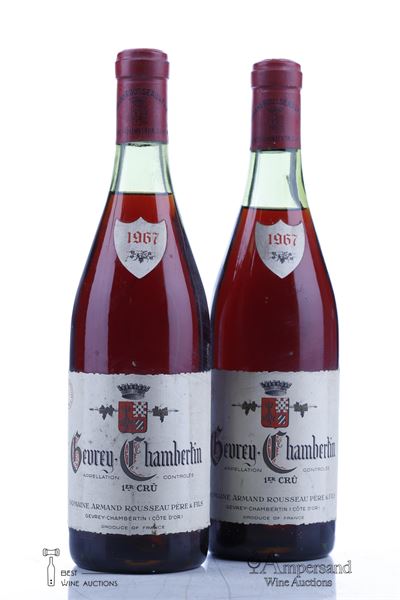 GEVREY CHAMBERTIN 1 ER CRU 1967 - Armand Rousseau - 2 Bottles