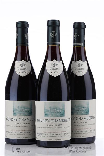GEVREY CHAMBERTIN 1 ER CRU 2005 - Jacques Prieur - 3 Bottles