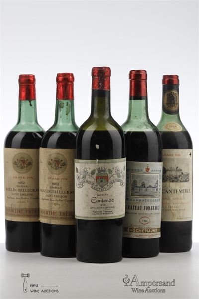 MIXED LOT BORDEAUX 50-60 TIES - Mc - 5 Bottles