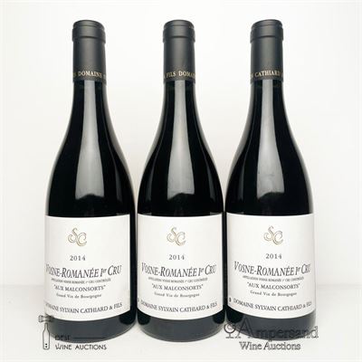 VOSNE ROMANEE AUX MALCONSORTS 2014 - Sylvain Cathiard - 3 Bottles