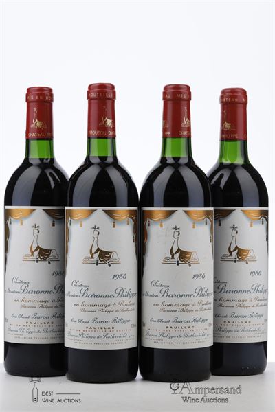 MOUTON BARONNE PHILIPPE 1986 - Mc - 4 Bottles
