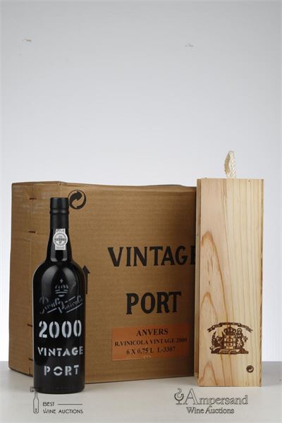 REAL VINICOLA VINTAGE PORT 2000 - Real Vinicola - 6 Bottles - Owc 1