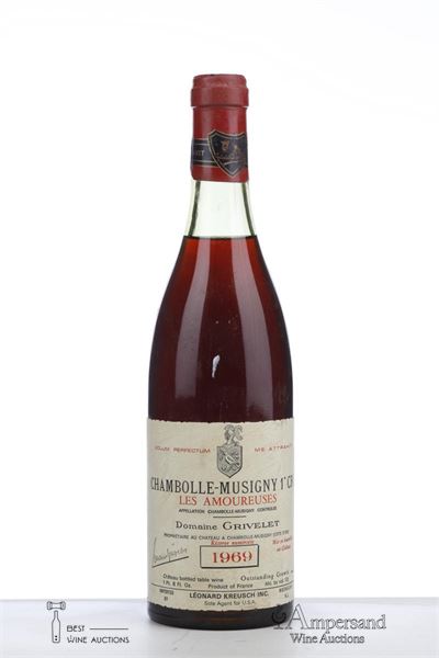 CHAMBOLLE MUSIGNY LES AMOUREUSES 1969 - Grivelet - 1 Bottle