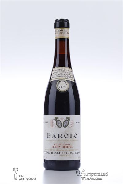 BAROLO BUSSIA SOPRANA 1974 - Aldo Conterno - 1 Bottle