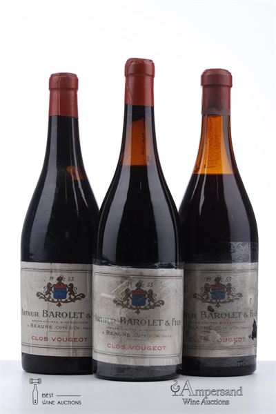 CLOS VOUGEOT 1953 - Arthur Barolet - 3 Bottles