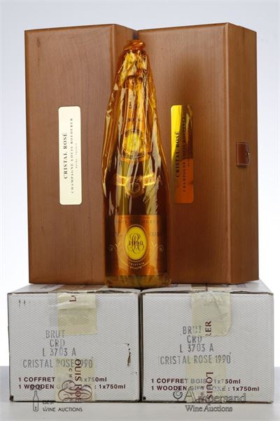 CRISTAL ROEDERER ROSE 1990 - Louis Roederer - 4 Bottles - Owc 1