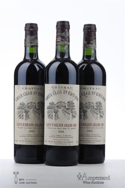 VIEUX CLOS ST EMILION 2004 - Mc - 3 Bottles