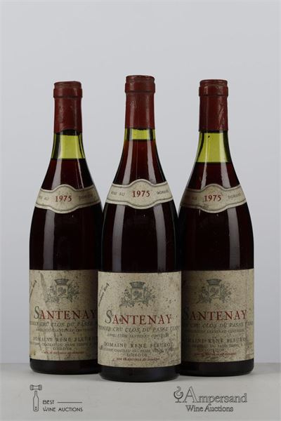 SANTENAY CLOS DU PASSE TEMPS 1975 - Rene Fleurot - 3 Bottles