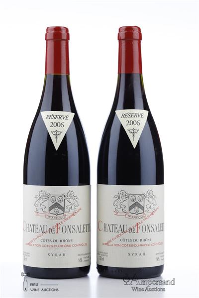 DE FONSALETTE SYRAH 2006 - Chateau de Fonsalette - 2 Bottles