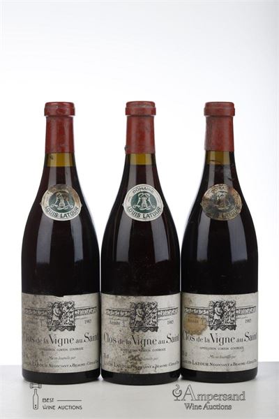 CORTON CLOS DE LA VIGNE AU SAINT 1985 - Louis Latour - 3 Bottles