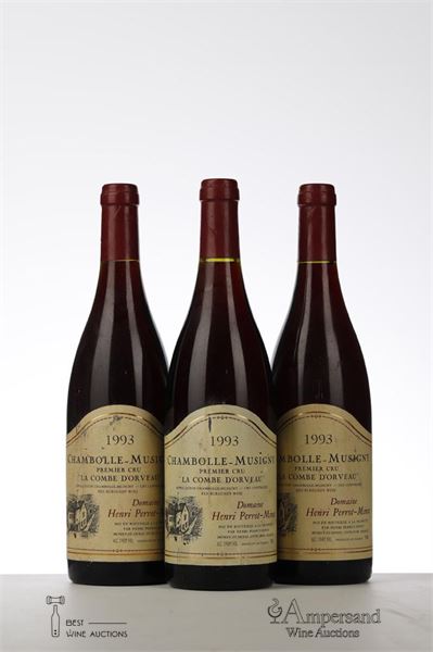 CHAMBOLLE MUSIGNY LA COMBE D'ORVEAUX 1993 - Perrot Minot - 3 Bottles