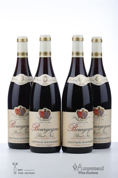 BOURGOGNE PINOT NOIR 2016 - Capitain Gagnerot - 4 Bottles