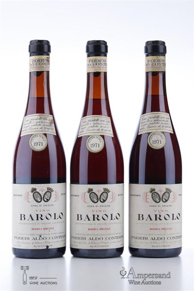 BAROLO BUSSIA MONFORTE RISERVA SPECIALE 1971 - Aldo Conterno - 3 Bottles