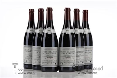 GEVREY CHAMBERTIN CLOS DU FONTENY 2005 - Bruno Clair - 6 Bottles