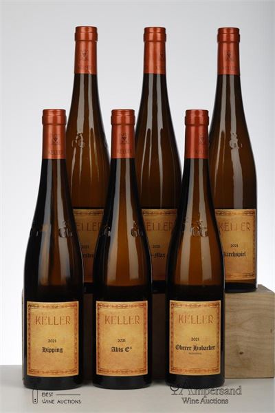 ASSORTIMENT KELLER VON DEN GROSSEN LAGEN 1*OBERER HUBACKER MONOPOL+1*G-MAX+1*HIPPING+1*ABTS+1*KIRCHSPIEL+1*MORSTEIN 2021 - Keller - 6 Bottles - Owc 6