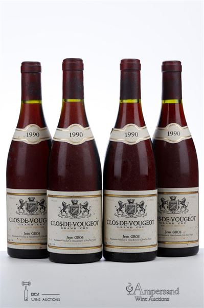CLOS VOUGEOT 1990 - Jean Gros - 4 Bottles